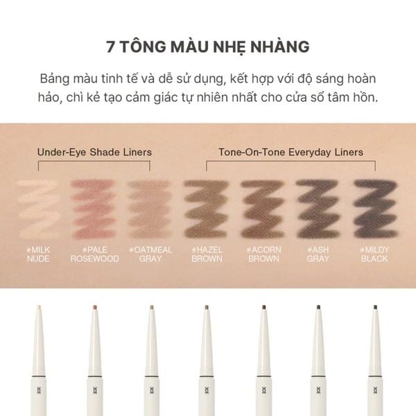  Bút Chì Kẻ Mắt 3CE Bền Màu Soft Mute Liner #Ash Gray 0.1g 