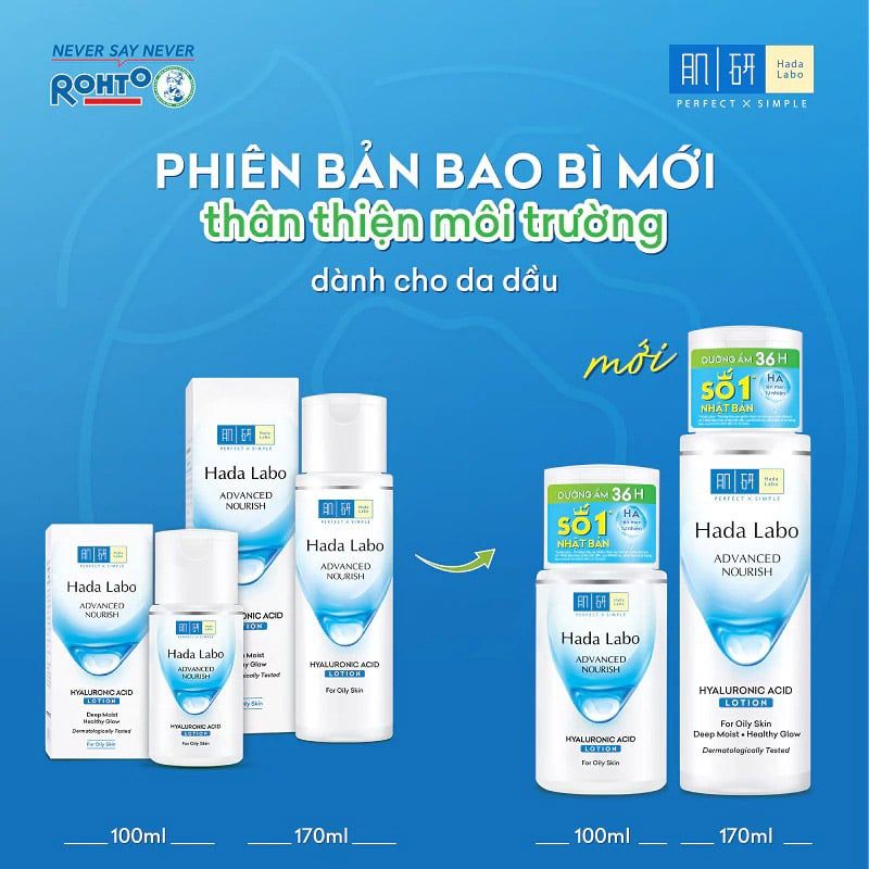 Nước Hoa Hồng Hada Labo Dưỡng Ẩm Dành Cho Da Dầu Advanced Nourish Hyaluronic Acid Lotion