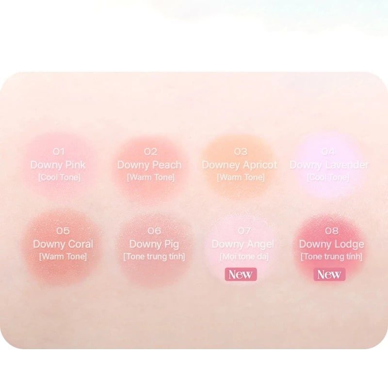 Má Hồng Dạng Kem Mềm Mịn, Chuẩn Màu Bbia Ready To Wear Downy Cheek 3.5g