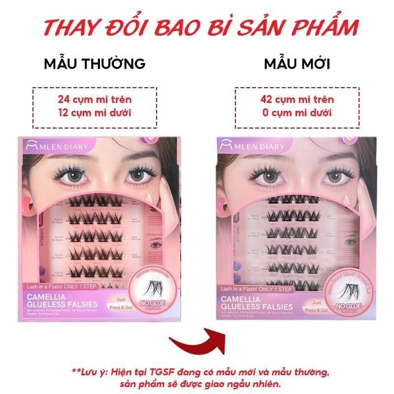 Mi Giả Cụm Tự Dính Không Cần Keo Mlen Diary