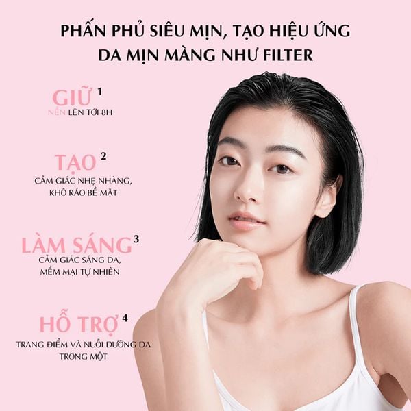  [Vietnam Edition] Phấn Phủ Nén MENOW Mỏng Nhẹ Tự Nhiên Clear Radiant Pressed Powder 7g 