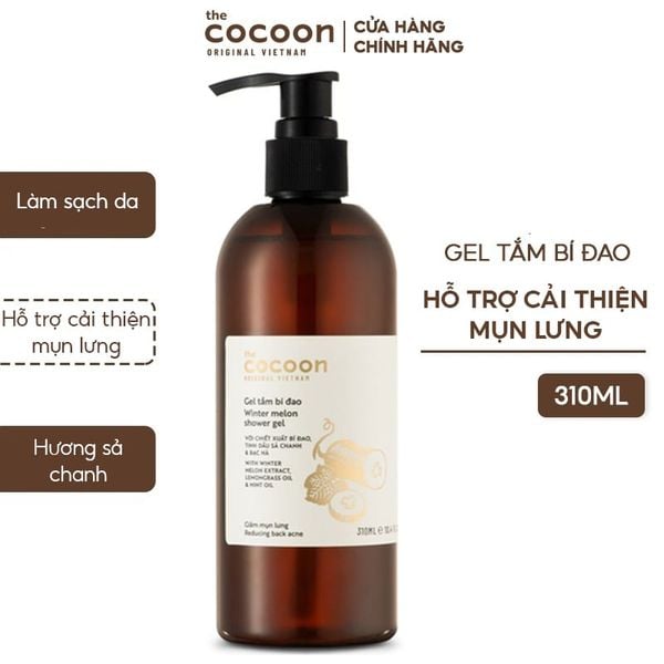  Gel Tắm Cocoon Bí Đao Hỗ Trợ Cải Thiện Mụn Lưng Cocoon Winter Melon Shower Gel 310ml 