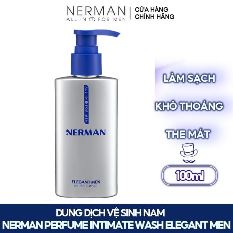 Dung Dịch Vệ Sinh Nam Nerman Perfume Intimate Wash Elegant Men 100ml (Che tên sản phẩm khi giao hàng)