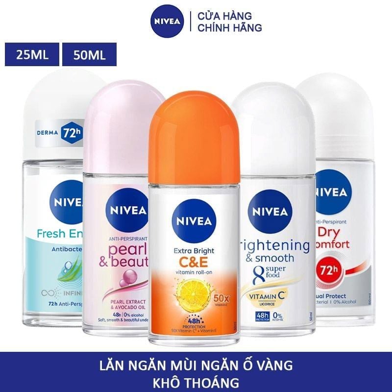 Lăn Khử Mùi Ngọc Trai Nivea Anti-Perspirant Roll On