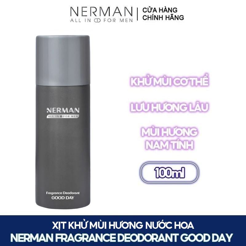 Xịt Khử Mùi Hương Nước Hoa Nerman Fragrance Deodorant Good Day 100ml
