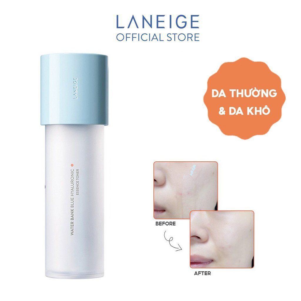 Nước Hoa Hồng Laneige Dưỡng Ẩm Dành Cho Da Thường Và Da Khô Water Bank Blue Hyaluronic Essence Toner For Normal To Dry Skin 25ml