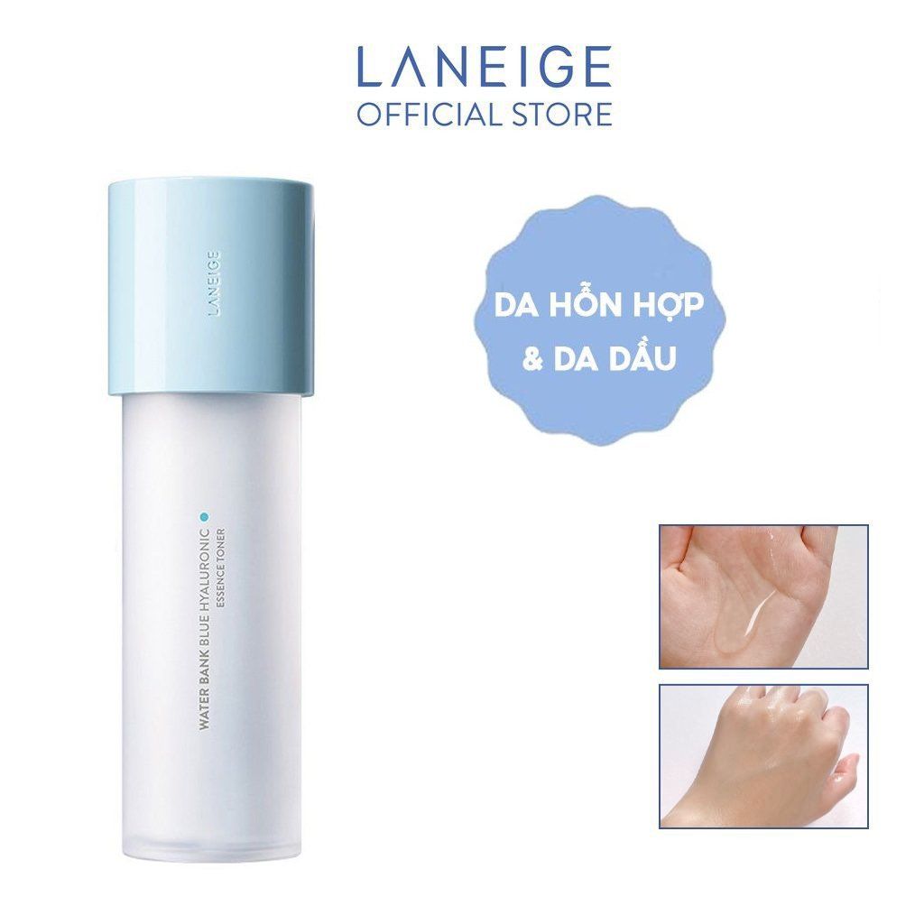 Nước Hoa Hồng Laneige Dưỡng Ẩm, Làm Da Mềm Mịn, Cân Bằng Độ Ẩm Cho Da Hỗn Hợp Và Da Dầu Water Bank Blue Hyaluronic Essence Toner For Combination To Oily Skin 160ml