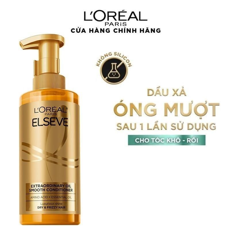 Dầu Gội, Dầu Xả Dưỡng Tóc Suôn Mượt Cao Cấp L'oreal Extraordinary Oil Smooth 440ml