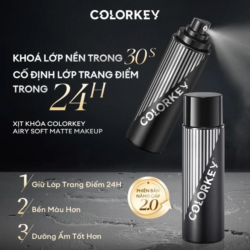 Xịt Khóa Makeup Colorkey Lâu Trôi Spray 100ml