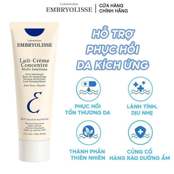  Sữa Dưỡng Ẩm Embryolisse Làm Dịu, Phục Hồi Da Lait Creme Concentré 
