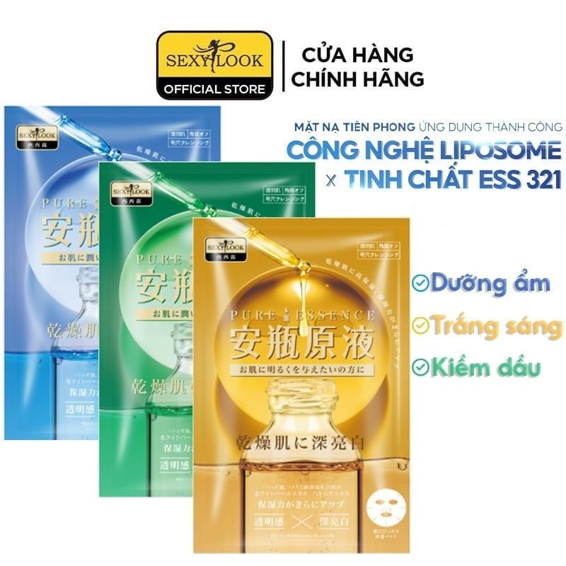 Mặt Nạ Sexylook Tinh Dầu Dưỡng Ẩm, Hỗ Trợ Sáng Da, Ngừa Mụn Pure Essence Mask