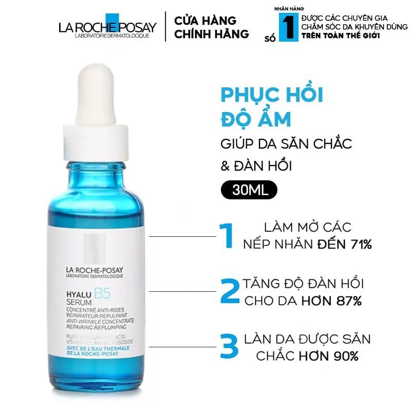 Serum La Roche-Posay Hỗ Trợ Phục Hồi Da, Cấp Ẩm Cho Da Hyalu B5 Serum 30ml