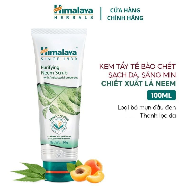 Tẩy Tế Bào Chết Himalaya Sạch Da, Sáng Mịn Chiết Xuất Lá Neem Purifying Neem Scrub 100ml