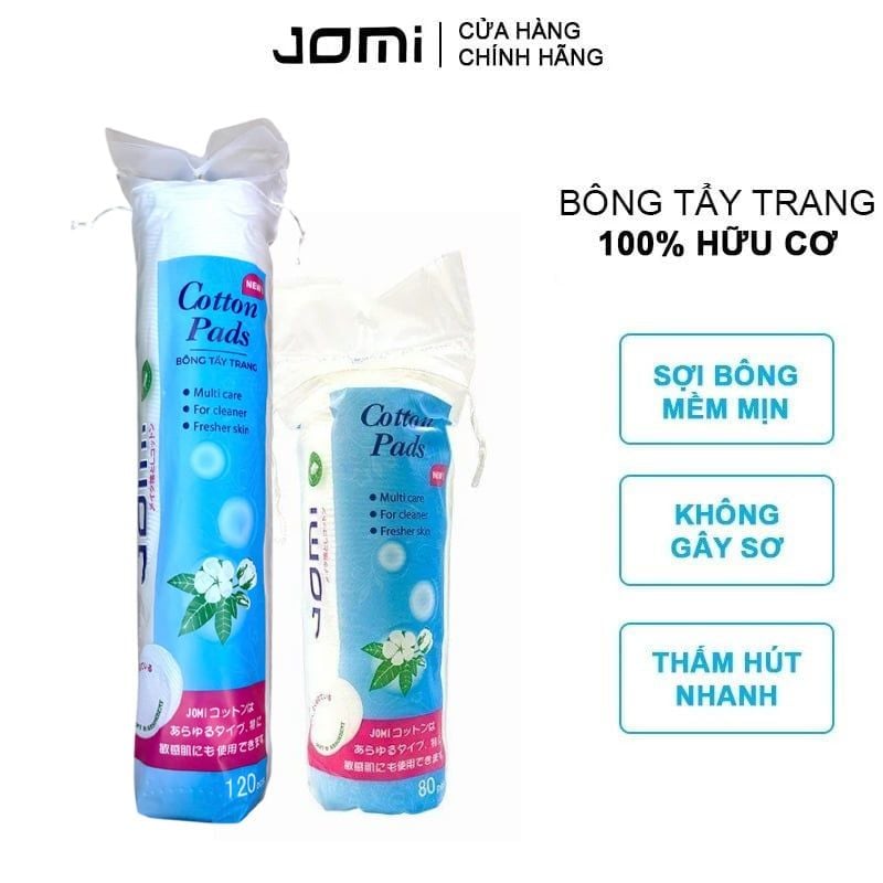 Bông Tẩy Trang Jomi Cotton Pads - 80 miếng - 120 miếng