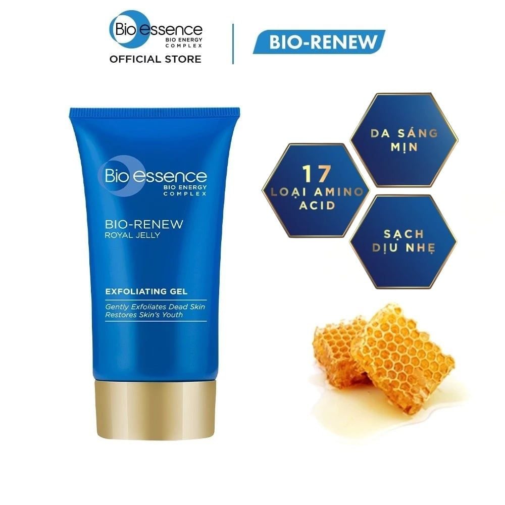 Gel Tẩy Tế Bào Chết Bio-essence Chiết Xuất Ong Chúa Bio-Renew Exfoliating Gel 60g