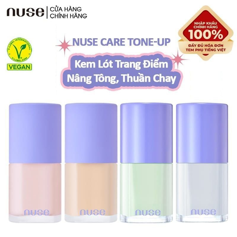 [NUSE BY ROMAND] Kem Lót Trang Điểm Nuse Nâng Tông, Thuần Chay Care Tone-Up