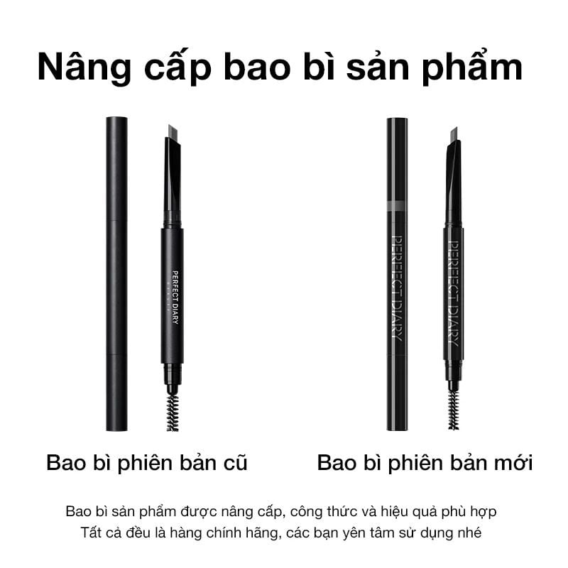 Chì Kẻ Mày Hai Đầu, Chống Thấm Nước Perfect Diary Dual- Ended Hexagonal Chiseled Eyebrow Pencil 0.28g