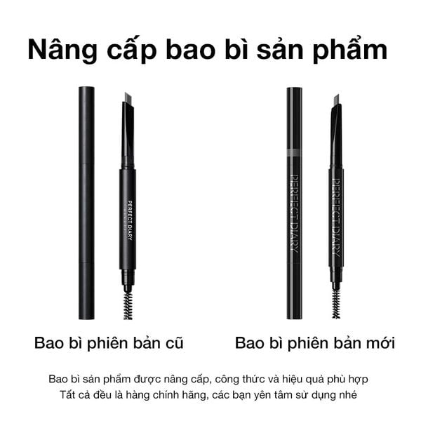  Chì Kẻ Mày Perfect Diary Hai Đầu, Chống Thấm Nước Dual- Ended Hexagonal Chiseled Eyebrow Pencil 0.28g 