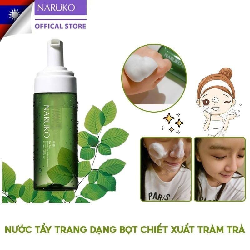 Nước Tẩy Trang Dạng Bọt Naruko Chiết Xuất Tràm Trà Tea Tree Blemish Clear Make-up Removing Cleansing Mousse 150ml