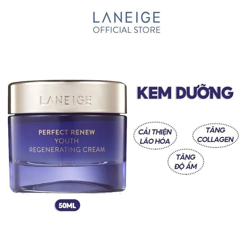 Kem Dưỡng Laneige Ngăn Ngừa Lão Hóa Chuyên Sâu Perfect Renew Youth Regenerating Cream 50ml