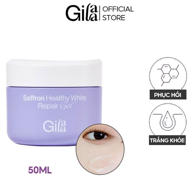 Kem Dưỡng Gilaa Hỗ Trợ Dưỡng Trắng Da, Phục Hồi Da Chiết Xuất Nhụy Hoa Nghệ Tây Saffron Healthy White Repair Gel 50ml