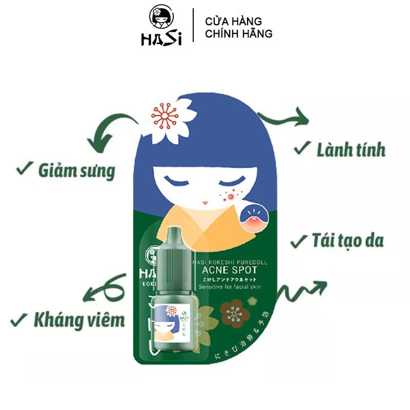 Chấm Mụn Hasi Hỗ Trợ Giảm Sưng Gom Cồi Puredoll Acne Spot 5ml