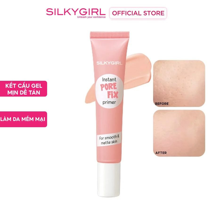 Kem Lót Silkygirl Trang Điểm Che Phủ Lỗ Chân Lông Cho Làn Da Mịn Màng Instant Pore Fix Primer 15ml