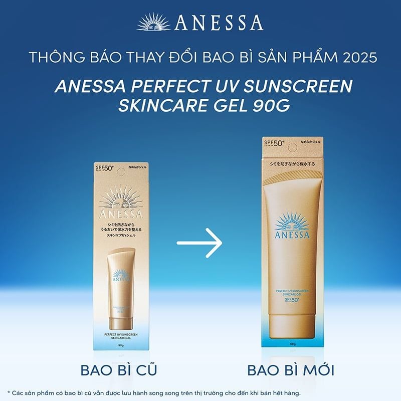 Gel Chống Nắng Anessa Dưỡng Ẩm, Bảo Vệ Da Perfect UV Sunscreen Skincare Gel SPF50+/PA++++ 90g