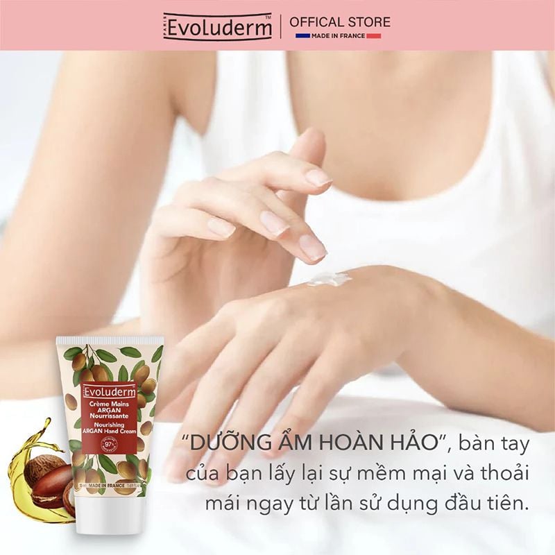 Kem Dưỡng Da Tay Evoluderm Dưỡng Ẩm, Cải Thiện Nếp Nhăn Nourishing Hand Cream 50ml