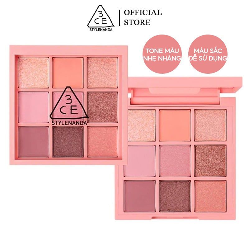 Bảng Phấn Mắt 9 Màu 3CE Multi Eye Color Palette - Beach Muse 8.2g #BEACH MUSE