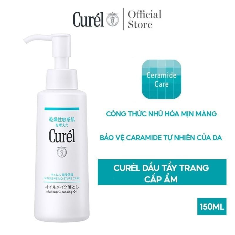 Dầu Tẩy Trang Cấp Ẩm Curél Intensive Moisture Care Makeup Cleansing Oil 150ml