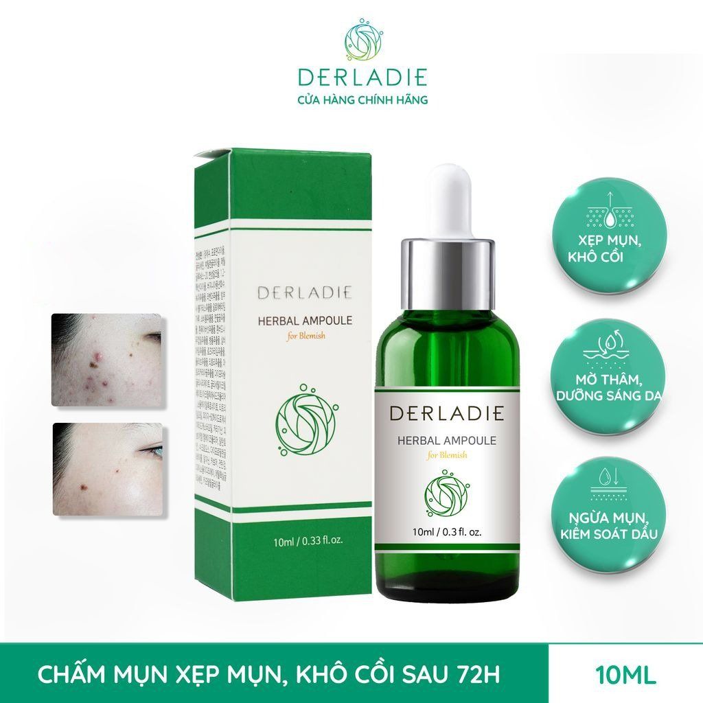 Chấm Mụn Derladie Tràm Trà Xẹp Mụn, Khô Cồi Herbal Ampoule For Blemish 10ml