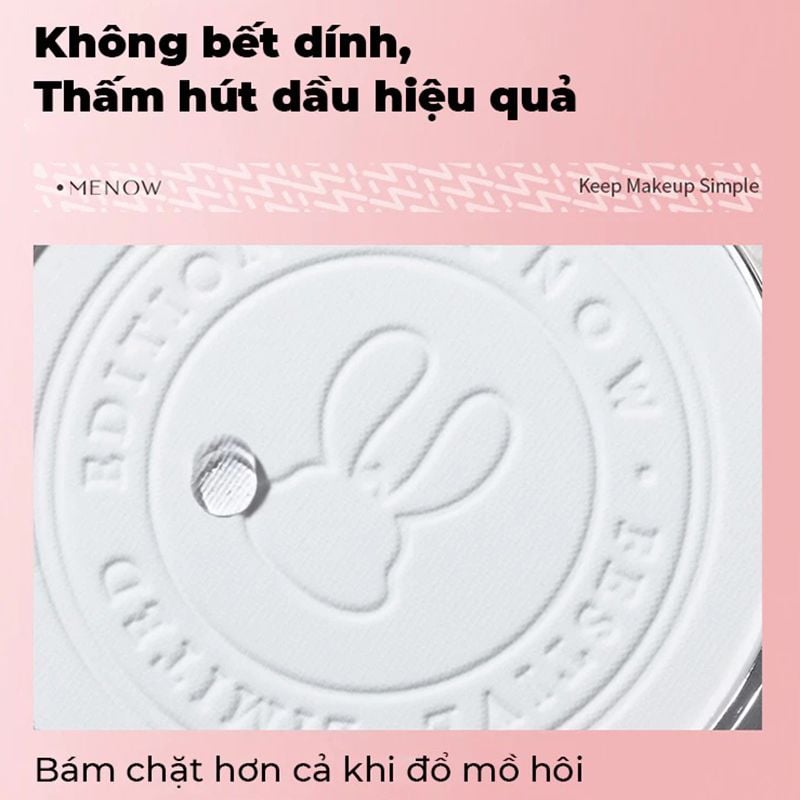 [Vietnam Edition] Phấn Phủ Nén MENOW Kiềm Dầu, Không Thấm Nước Matte Tulle Makeup Powder 8.5g