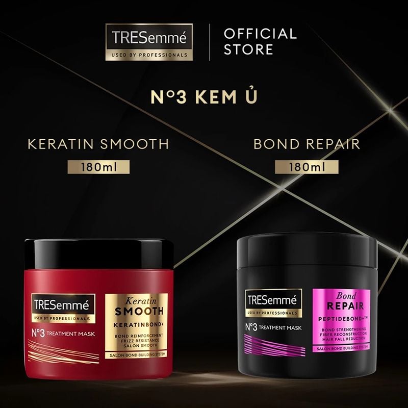 Kem Ủ Tóc Vào Nếp Mượt Mà TRESemmé Keratin Smooth Salon-Quality Treatment Mask 180ml