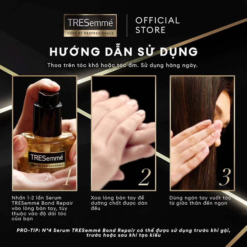 Serum TRESemmé Dưỡng Tóc Vào Nếp Suôn Mượt, Ngăn Gãy Rụng Tóc Serum 100ml