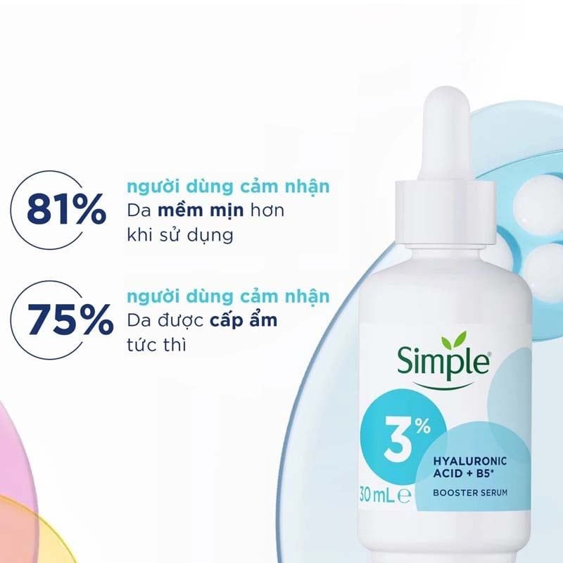 Serum Simple Cấp Ẩm Sâu Hyaluronic Acid & B5 Serum 30ml