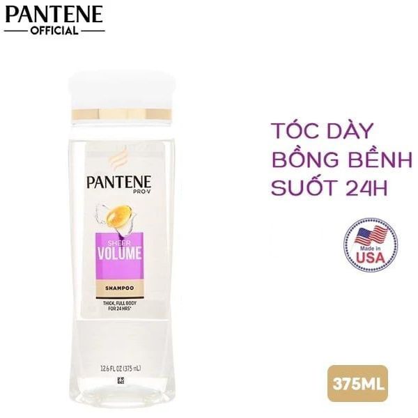 Dầu Gội Làm Dày Và Phồng Chân Tóc Pantene Pro-V Sheer Volume Shampoo 375ml