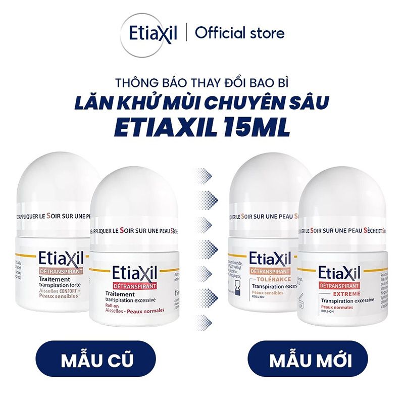 Lăn Khử Mùi, Giảm Mồ Hôi Etiaxil Detranspirant 15ml (Che tên sản phẩm khi giao hàng)