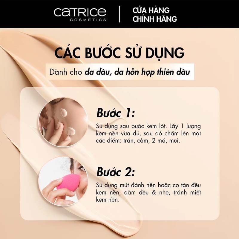 Kem Nền Kiềm Dầu, Mịn Lì Catrice Invisible Cover Foundation 30ml
