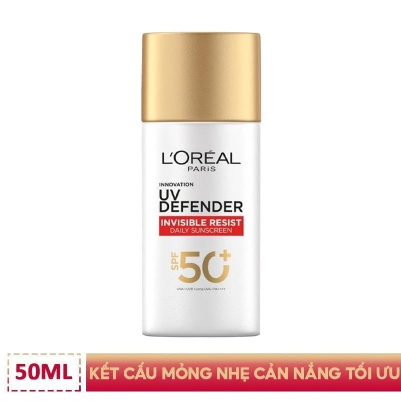 Kem Chống Nắng L'Oreal Mịn Nhẹ, Bảo Vệ Da, Ngăn Ngừa Lão Hóa UV Defender Serum Protector SPF 50+/PA++++