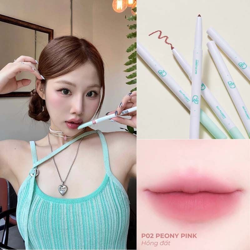 Chì Kẻ Viền Môi, Tạo Khối Môi 2 Đầu Dearmay 2In1 Plumpy Lip Liner 0.46g