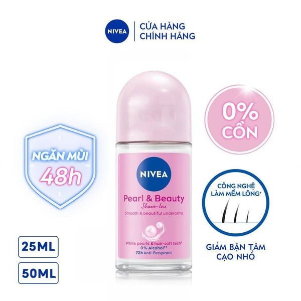 Lăn Ngăn Mùi Ngọc Trai Quyến Rũ Nivea Anti-Perspirant Pearl & Beauty Roll On Shaveless