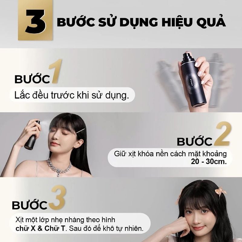 Xịt Khóa Nền Cố Định Trang Điểm Pramy Setting Spray Finish