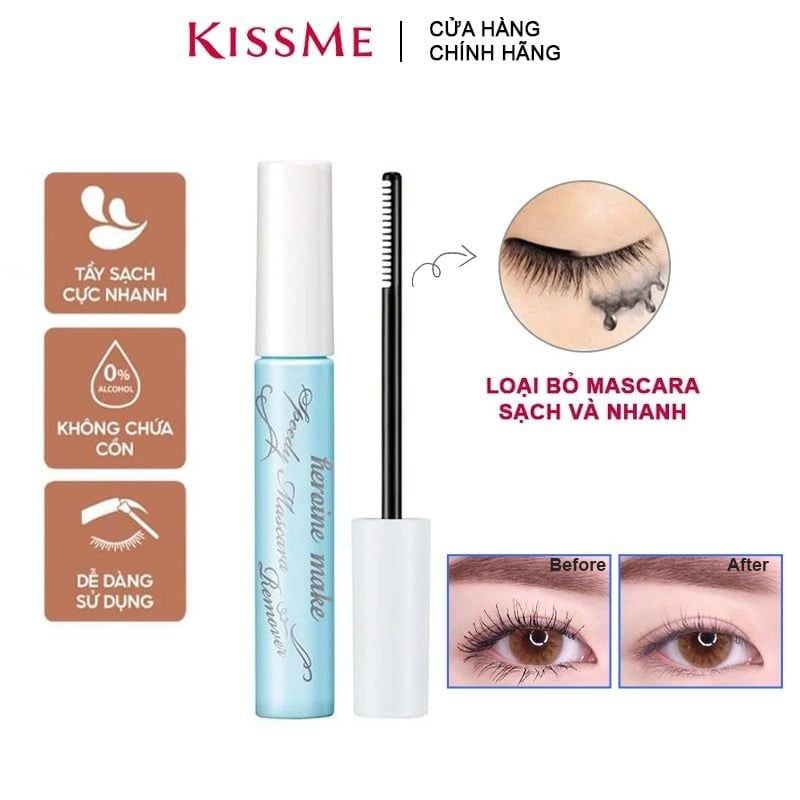 Tẩy Trang Cho Mắt & Lông Mi Kissme Heroine Make Speedy Mascara Remover 6.6ml