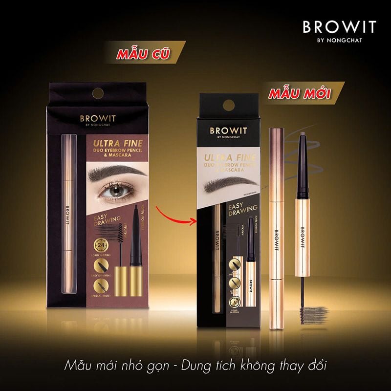 Chì Kẻ Mày Và Mascara 2in1 Lâu Trôi Browit Ultra Fine Duo Eyebrow Pencil & Mascara 0.16g + 1.26g