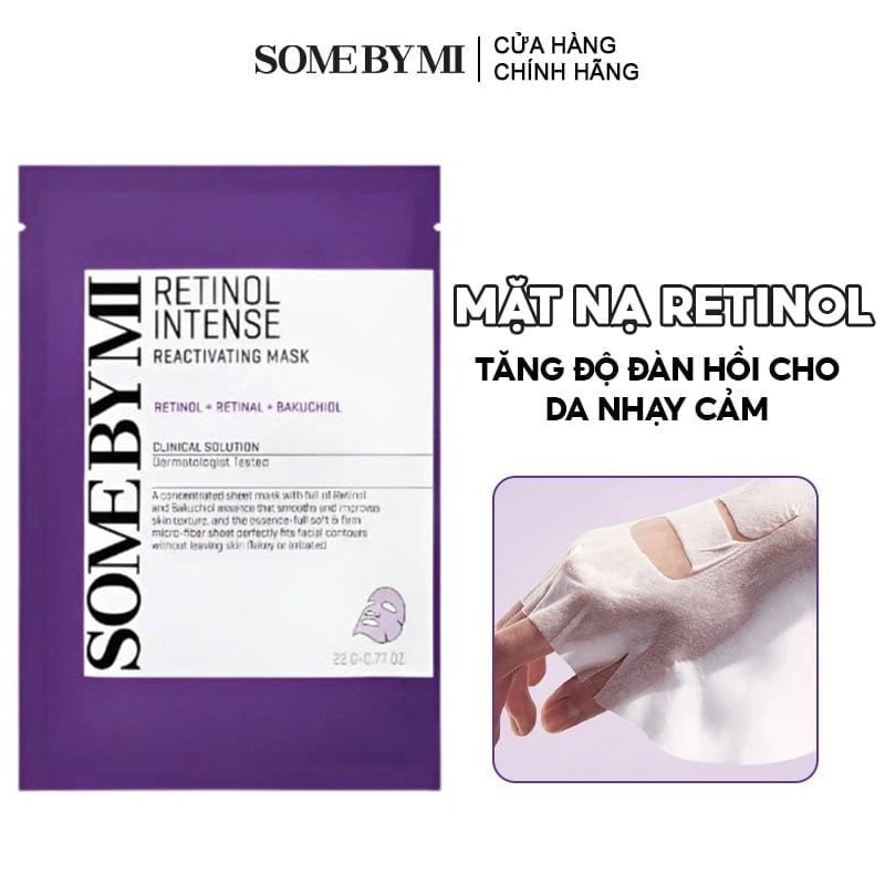 Mặt Nạ Retinol Cải Thiện Nếp Nhăn, Da Căng Mịn Some By Mi Retinol Intense Reactivating Mask 22g