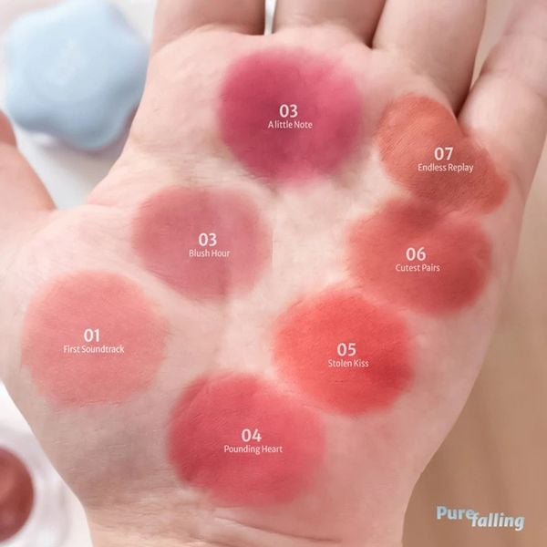  Son Kem Bùn Dearmay Kiêm Má Hồng Mờ Lì Thuần Chay Pure Falling Mood Lip Pot 6.5g 