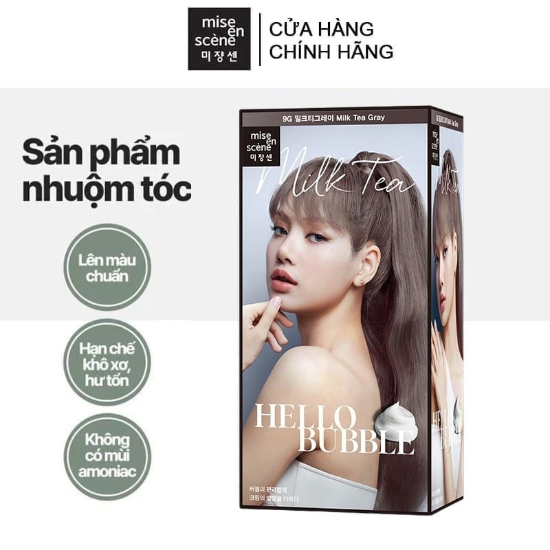 [Black Pink's Choice] Thuốc Gội Nhuộm Tóc Dạng Bọt Mise En Scene Hello Bubble Foam Color