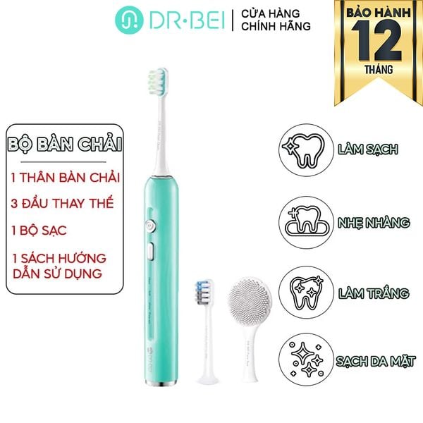 Bàn Chải Điện DR.BEI Sonic Electric Toothbrush E5 Xanh