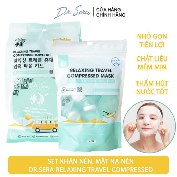  Set Khăn Nén Dr.Sera Set Mặt Nạ Nén Mềm Mịn Relaxing Travel Compressed 